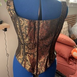 Tadashi Shoji Metallic Bustier Corset